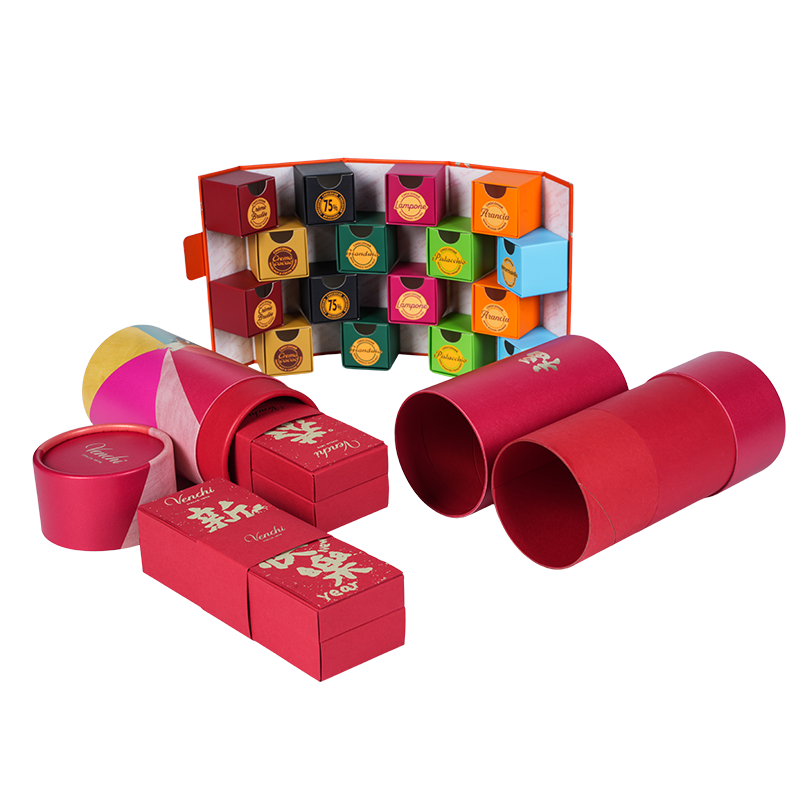 Pevné odklápacie veko (nebo-a-zem) okrúhla čokoláda