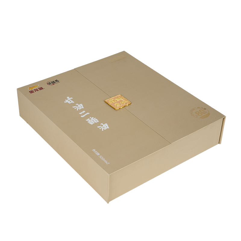 Pevná darčeková krabička na jedlý olej s dvojitými dvierkami