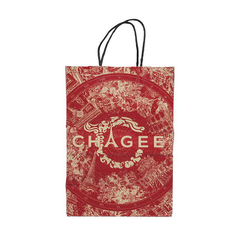 Stredne mäkká kraftová papierová taška na ručné prenášanie