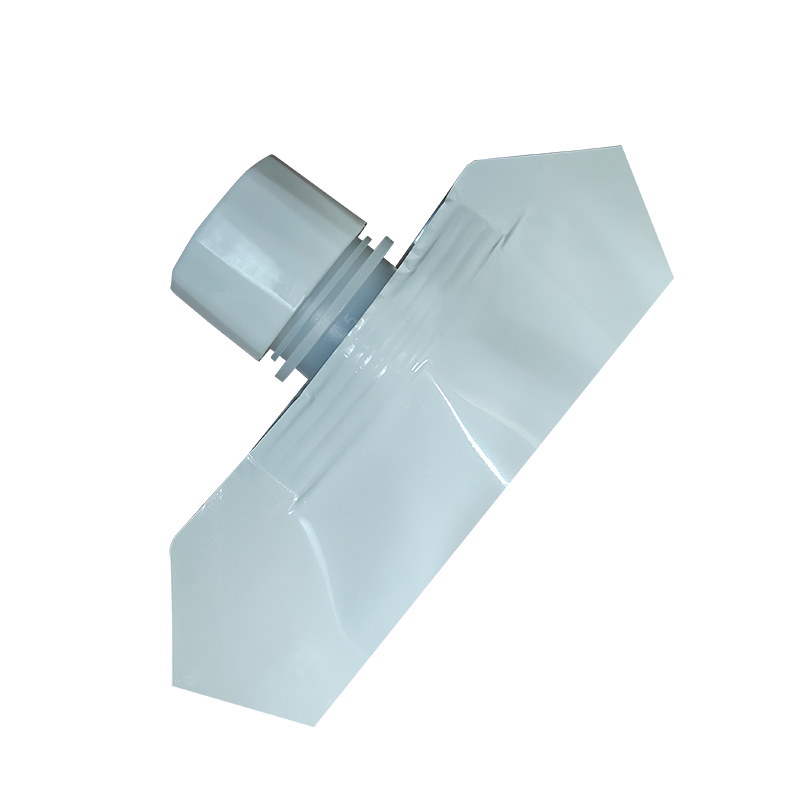 Solo vírivé vrchné vrecko — biela priesvitná stojaca taška