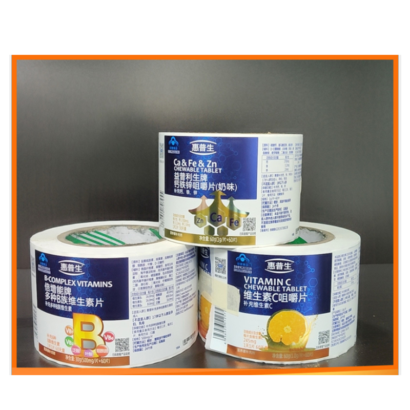 Samolepiace etikety na zdravotné doplnky